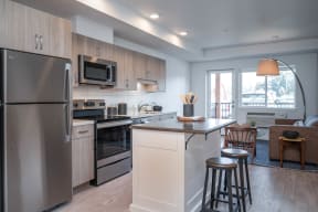 The Byway | Model #105 Spacious Kitchen with Stainless Steel Appliances