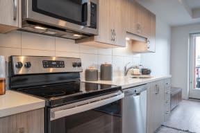 The Byway | Model #105 Spacious Kitchen with Stainless Steel Appliances