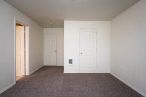 Village at Main Street | 2x2 Bedroom Two Closet and Bathroom Entrance