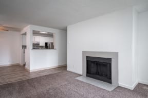 Riverwood Heights | Living Room with Fireplace
