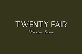 Twenty Fair Wooden Square Logo at Twenty Fair Apartments, New Haven