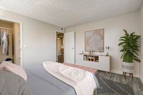 Large bedroom with walk in closet
