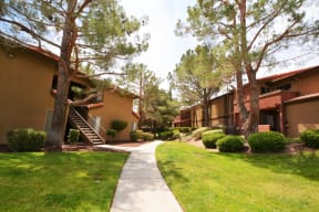 Pet-Friendly Apartments in Antelope Valley CA - The Arches at Regional Center West - Spacious Grass Courtyard