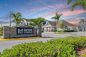 Building with the sign at Mode at Melbourne Apartments, Melbourne, Florida
