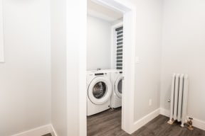 In-Suite Washer and Dryer at a two-bedroom suite for rent in Winnipeg