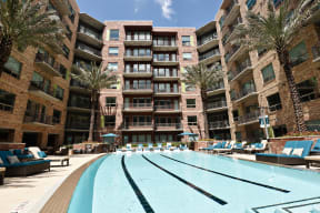 Pool View at Revl Heights Apartments, The Barvin Group, Houston, 77009