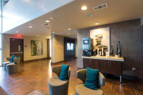 Coffee Bar at Revl Heights Apartments, The Barvin Group, Houston, Texas