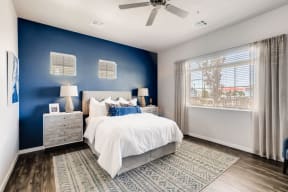 Bedroom With Expansive Windows at Avilla Buffalo Run, Commerce City, 80022