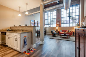 Kitchen and Seating Area