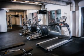 Rittenhouse Row Apartments Resident Fitness Center with treadmills and cardio machines