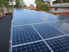 solar panels on the roof of a house