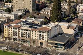 an aerial view campus