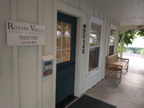 the front door of rotary valley senior village