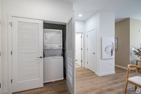 A Small Laundry Room at Hue Soul Apartments, East Orange