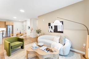 A Living Room With a Coffee Table at Hue Soul Apartments, East Orange, NJ