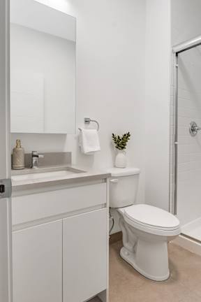 A Bathroom With a Toilet at Hue Soul Apartments, East Orange, 07018
