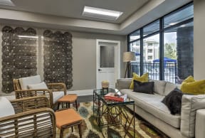 Modern Living Room at Residence at Tailrace Marina, Mount Holly, NC