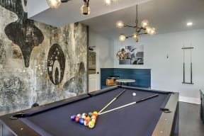 Billiards Table In Clubhouse at Residence at Tailrace Marina, Mount Holly, NC, 28120
