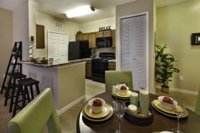 Dining Room and Kitchen at Parkway Place Affordable Aparments in Melbourne FL
