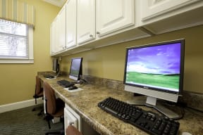 Dedicated Business Center at Manatee Cove Affordable Apartments in Melbourne FL