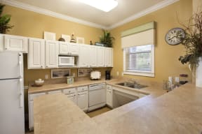 Demo Kitchen at Manatee Cove Affordable Apartments in Melbourne FL