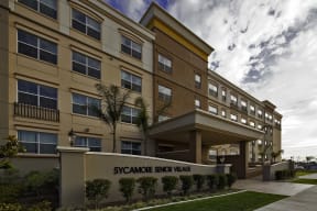 Exterior at Sycamore Senior Affordable Apartments in Oxnard CA