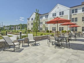Patio at Meadow Green Senior Apartments  in Toms River NJ