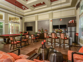 Clubhouse with Billiards at The Amalfi Clearwater Luxury Apartments in Clearwater, FL