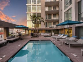 Resort-Style Pool at F11 Luxury Apartments in San Diego, CA