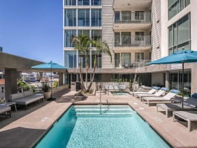 Pool at F11 Luxury Apartments in San Diego, CA