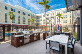 BBQ Grill Area at The Huntington Luxury Apartments in Duarte CA