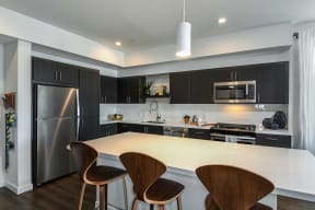 Chef-Style Kitchen at F11 East Village Luxury Apartments in Downtown San Diego CA