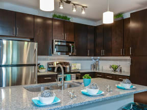 Chef-Style Kitchen at The Epic at Gateway Luxury Apartments in St. Pete, FL