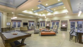 Club Room with Billiards at The Sedona Luxury Apartments in Tampa FL