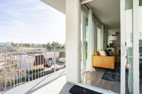 Private balcony at The Chandler in North Hollywood