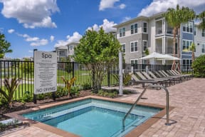 Heated Whirlpool Spa at Lenox Luxury Apartments in Riverview FL