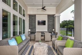 Covered Veranda at Lenox Luxury Apartments in Riverview FL
