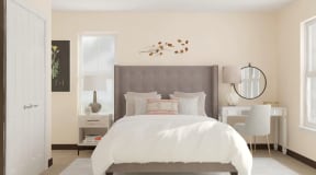 Bedroom Rendering Wharfside Commons Renovations Affordable Apartments in Middletown CT