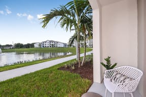 Patio at Boca Vue Apartments in Boca Raton FL