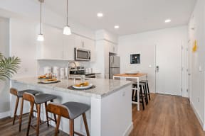 Chef-Style Kitchen at The Huntington Luxury Apartments in Duarte CA