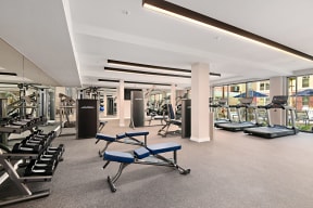 Professional Fitness Center at The Huntington Luxury Apartments in Duarte CA