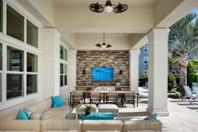 Covered Veranda at Waverly Terrace Luxury Apartments in Temple Terrace FL