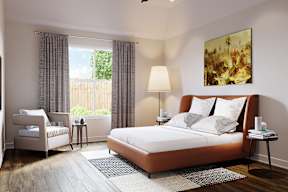 A bedroom with a large bed and a painting on the wall at Walker Place Apartments, Hewitt 76643