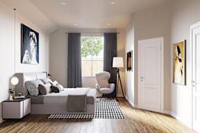 Bedroom with window at Walker Place Apartments, Hewitt 76643
