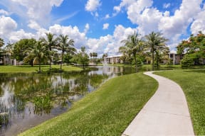 Walking path | Jogging trail | Promenade at Reflection Lakes apartment complex