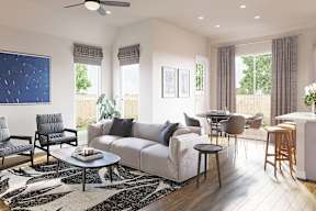 The Bluebonnet Living Room at Walker Place Apartments, Hewitt, TX