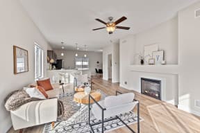 Modern Living Room at The Residences Apartments at Bear Tree, DeForest, Wisconsin