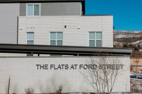 the facade of the flats at ford street building