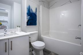 Bathroom With Bathtub at Hills on 36, Edmonton Alberta