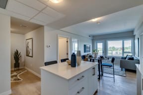 Shawnessy Station In Calgary Alberta  Unit 254 Kitchen and living room